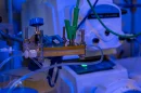 The electrochemical cell set-up in the Rice University lab