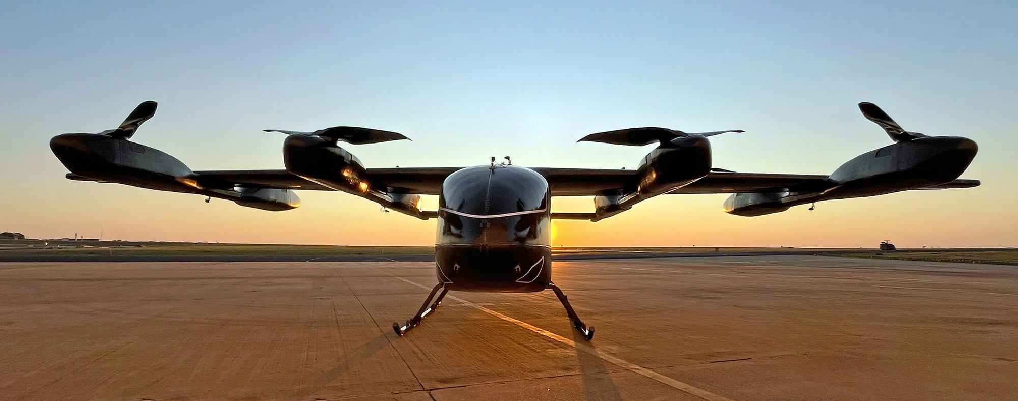 The prototype Eve Air Mobility has no room for passengers yet, but the paint job gives you a rough idea of what the cockpit might look like