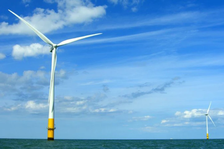 Offshore wind turbines in the Thames Estuary (Image: phault via Flickr)
