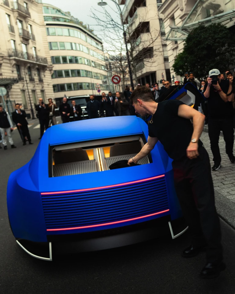 Somehow there's a boot/trunk in this design-forward two-seater