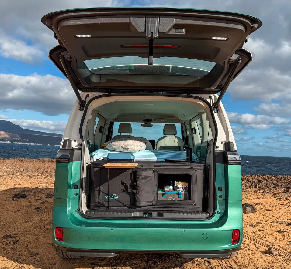 The Stuff Bubble kitchen has storage compartments under the counter