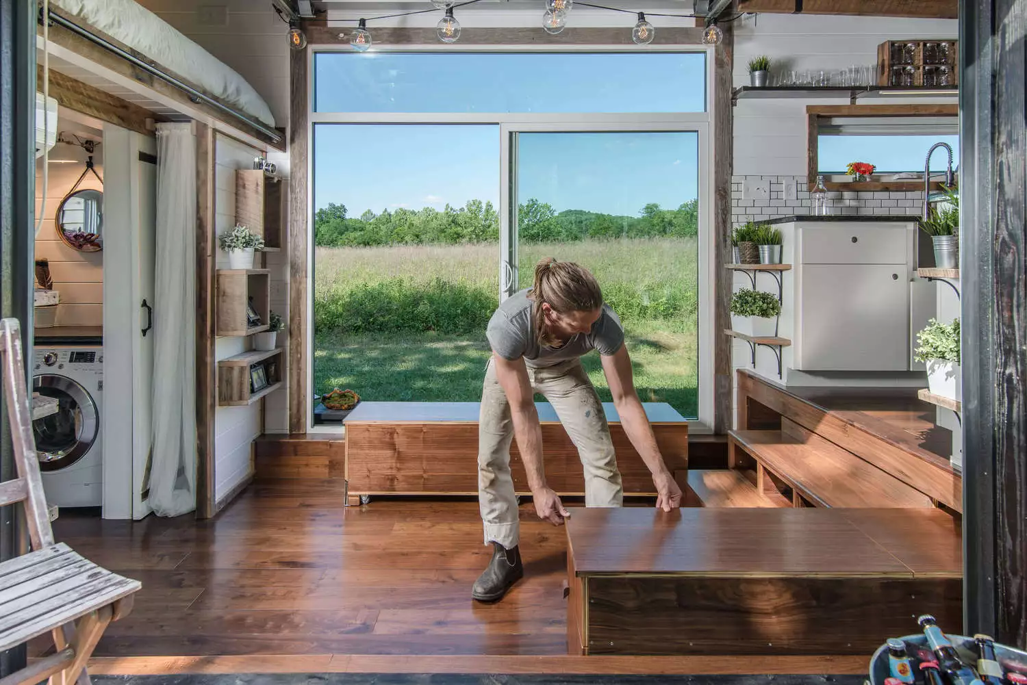 Pulling out the dining table