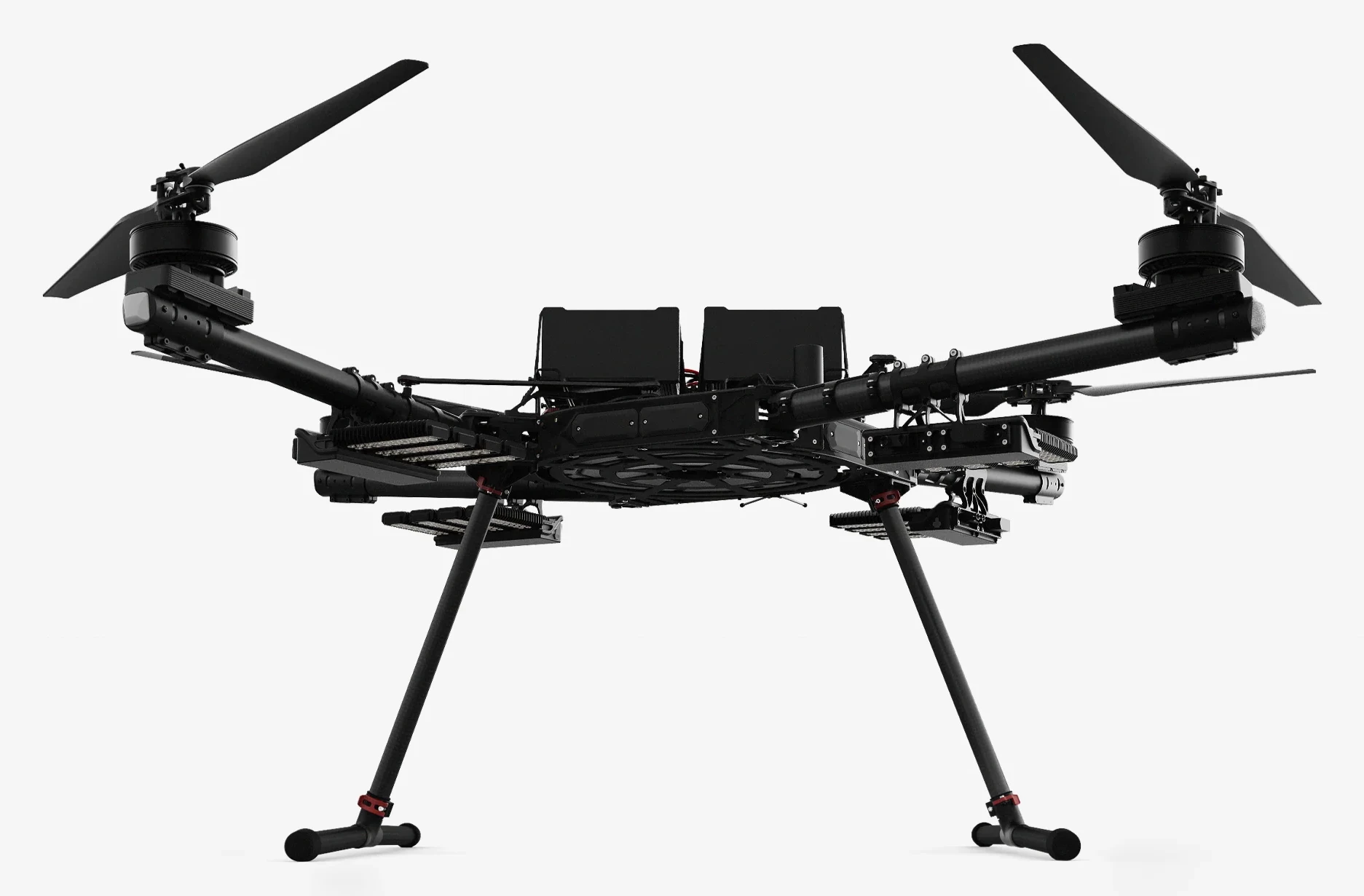 The downwash from the Alta X's propellers helps cool the LED panels