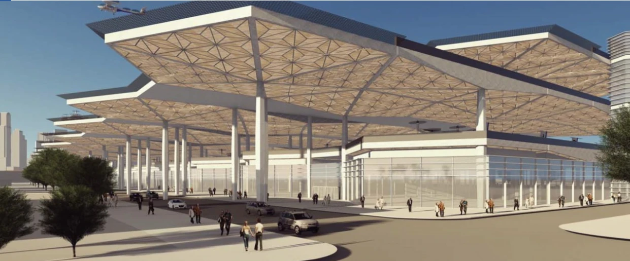 The flexible design of Beck's beehive-inspired Skyport means it can be scaled up by simply adding more hexes as the service gains popularity, just as a bee scales up its hive