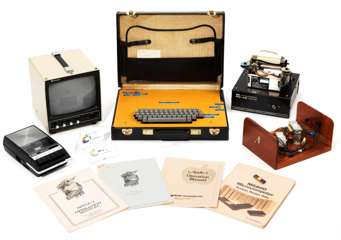 Apple I Computer | Price: $470,189 (£371,250) | Auction Link | Apple I computers are the hottest ticket in computer history on the auction block with the world record being $905,000 for an Apple I motherboard, and prices for full computers having twice breasted the half a million mark at $626,967 (€492,000) and $664,261 (€513,660).