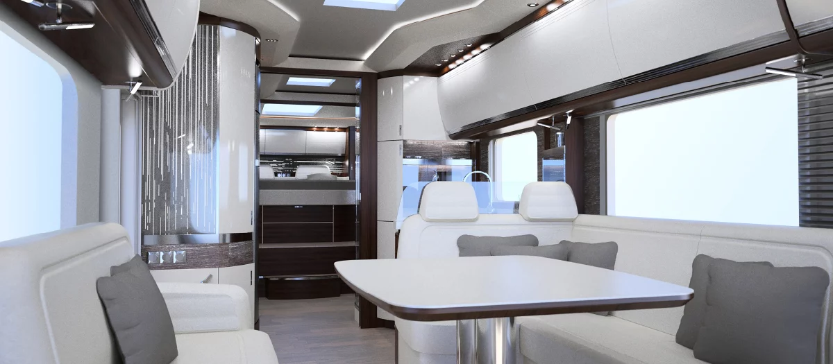 The cabin isn't quite on expensive apartment levels, but it's much more luxurious than the average camper