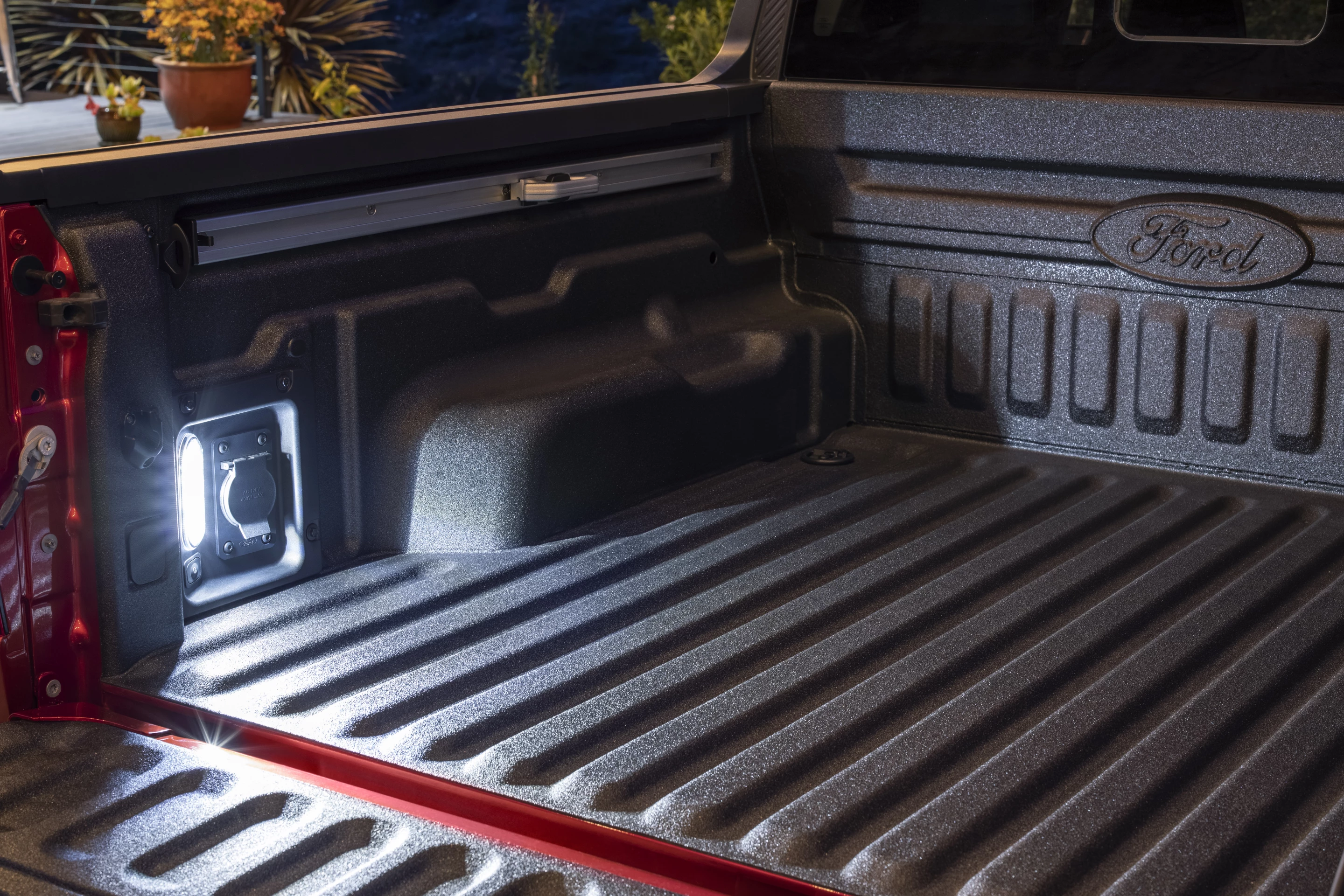Ford-installed bed lighting can be augmented or replaced with DIY lighting kits that utilize the built-in 12-volt plug in the Maverick's bed