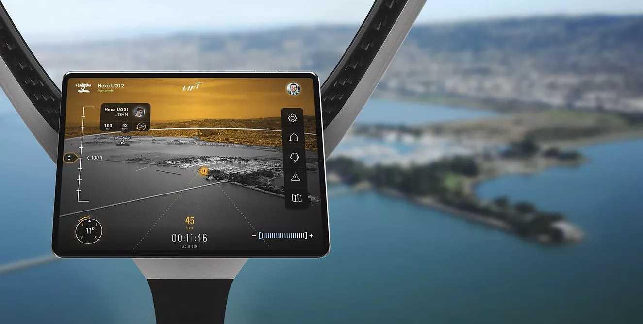 Choose between augmented reality or 2D map views as you fly