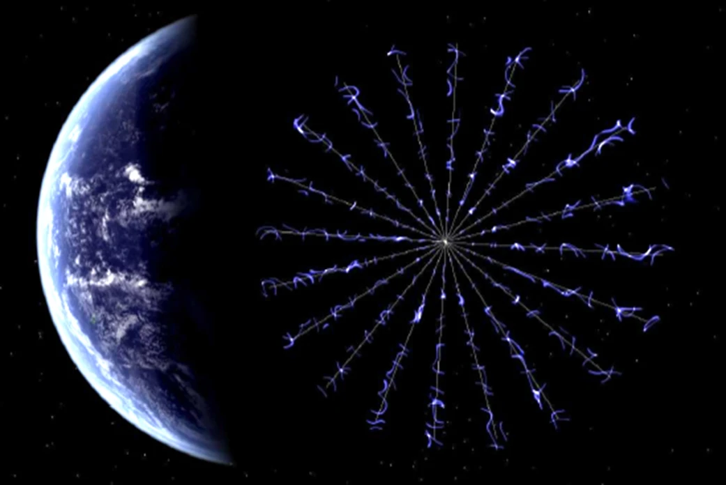 Artist's concept of the E-Sail in operation