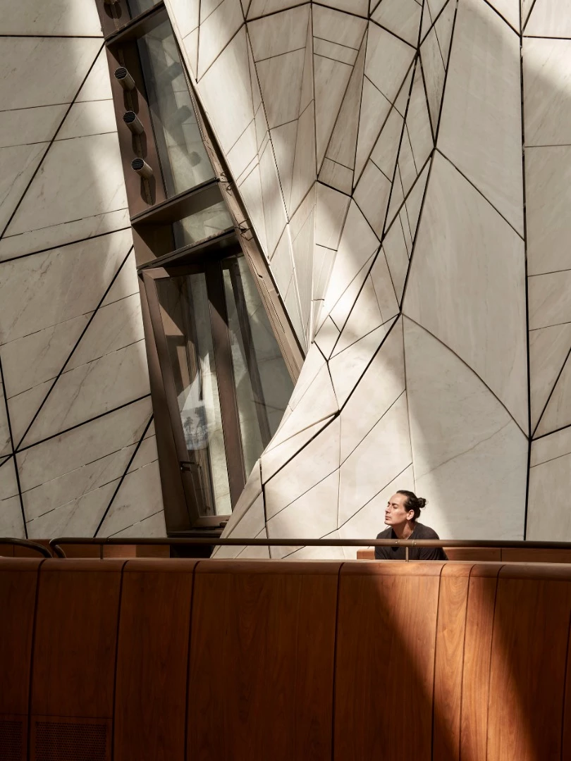 Light peering into the Bahá’í Temple of South America