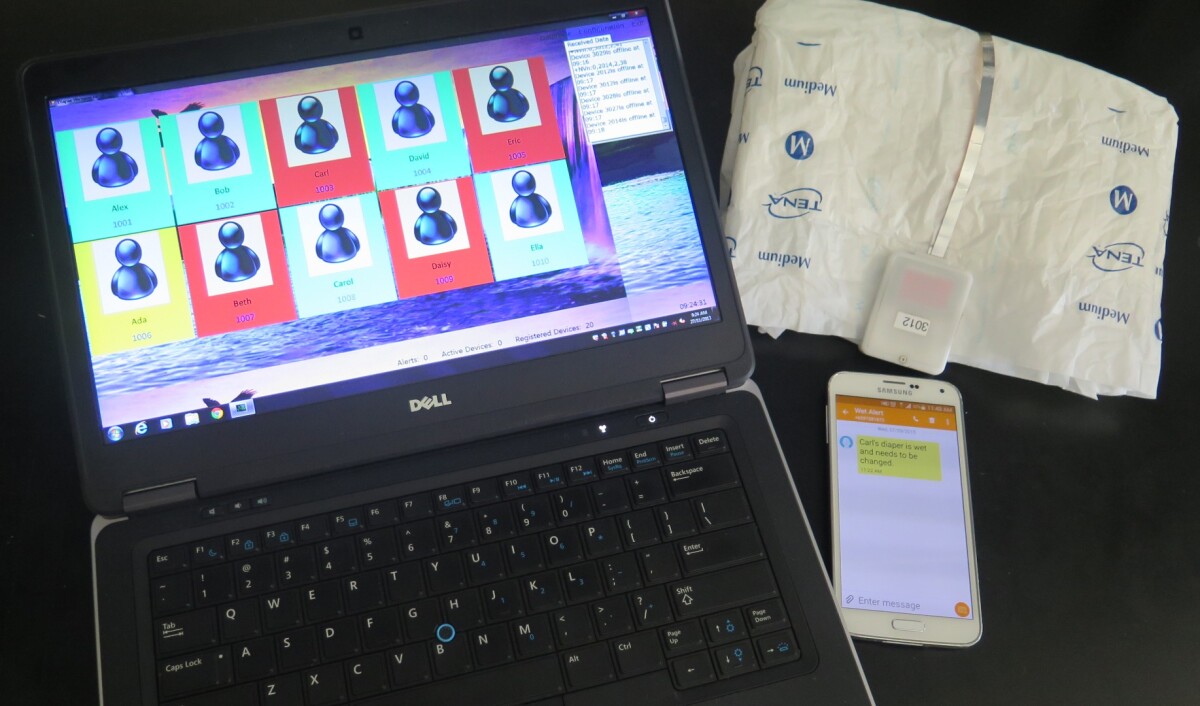 IBN’s diaper wetness monitoring system alerts carers about soiled diapers