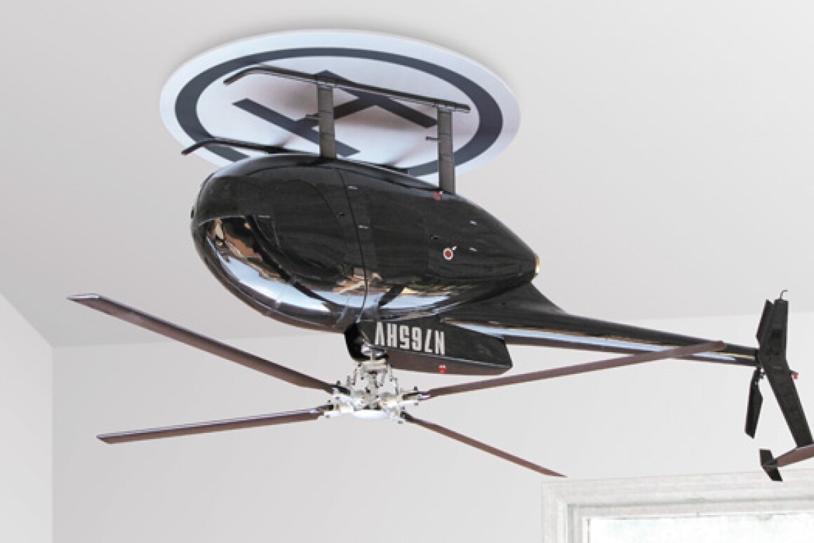 Upside Down Helicopter Puts A New Twist On Ceiling Fans