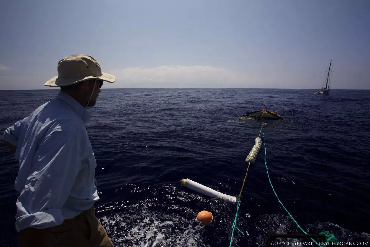 Kampachi Farms co-CEO Neil Anthony Sims looks out at the Aquapod (Photo: Bryce Groark)