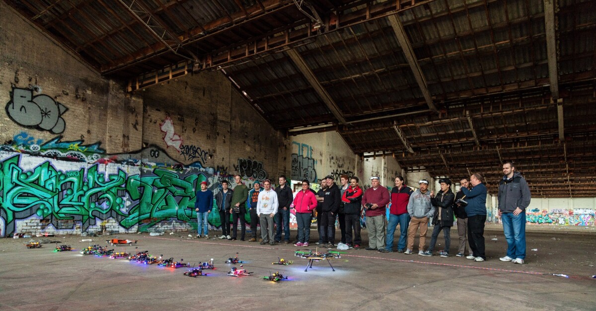 The dilapidated building where the racers compete is a sight to behold