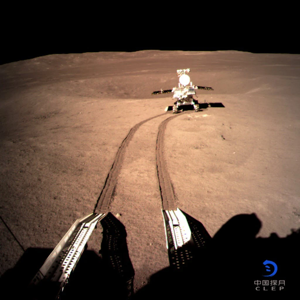The Yutu 2 lander makes tracks across the Moon's far side