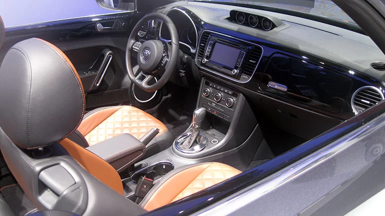 2013 Volkswagen Beetle Convertible on the floor at the LA Auto Show