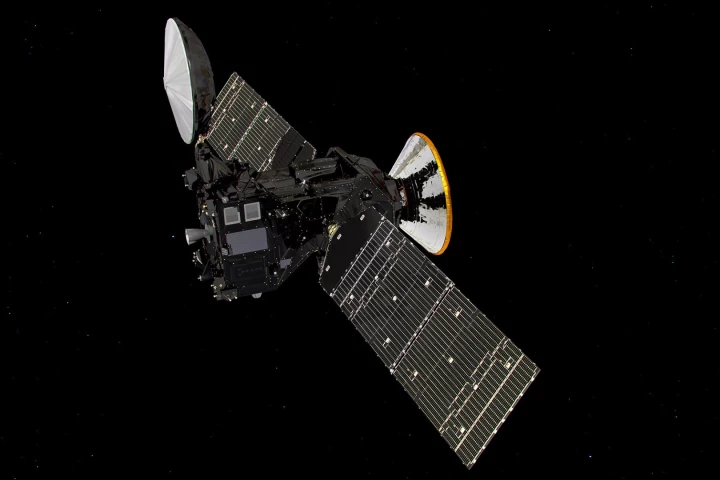 The Trace Gas Orbiter and Schiaparelli vehicle that form ExoMars 2016