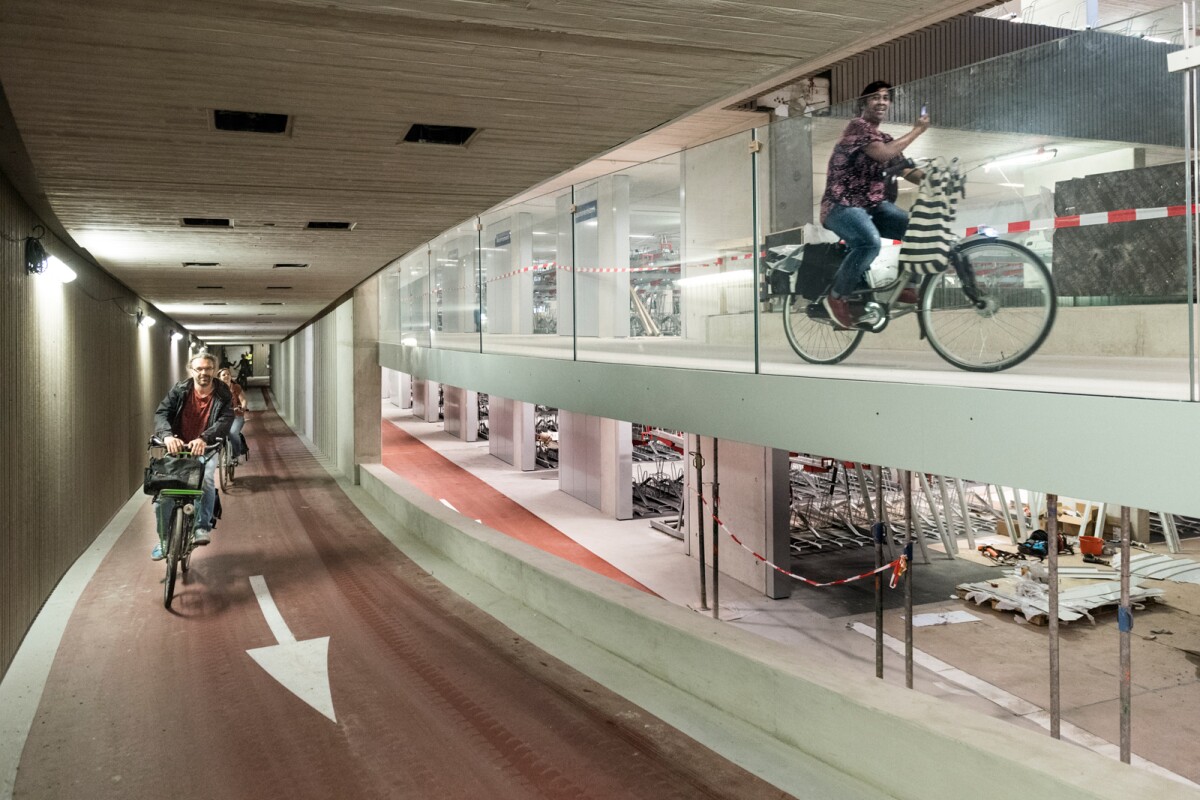 World's biggest underground bike parking center opens in Utrecht