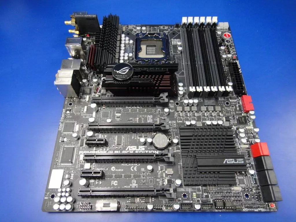 The Rampage III Extreme Black Edition mainboard