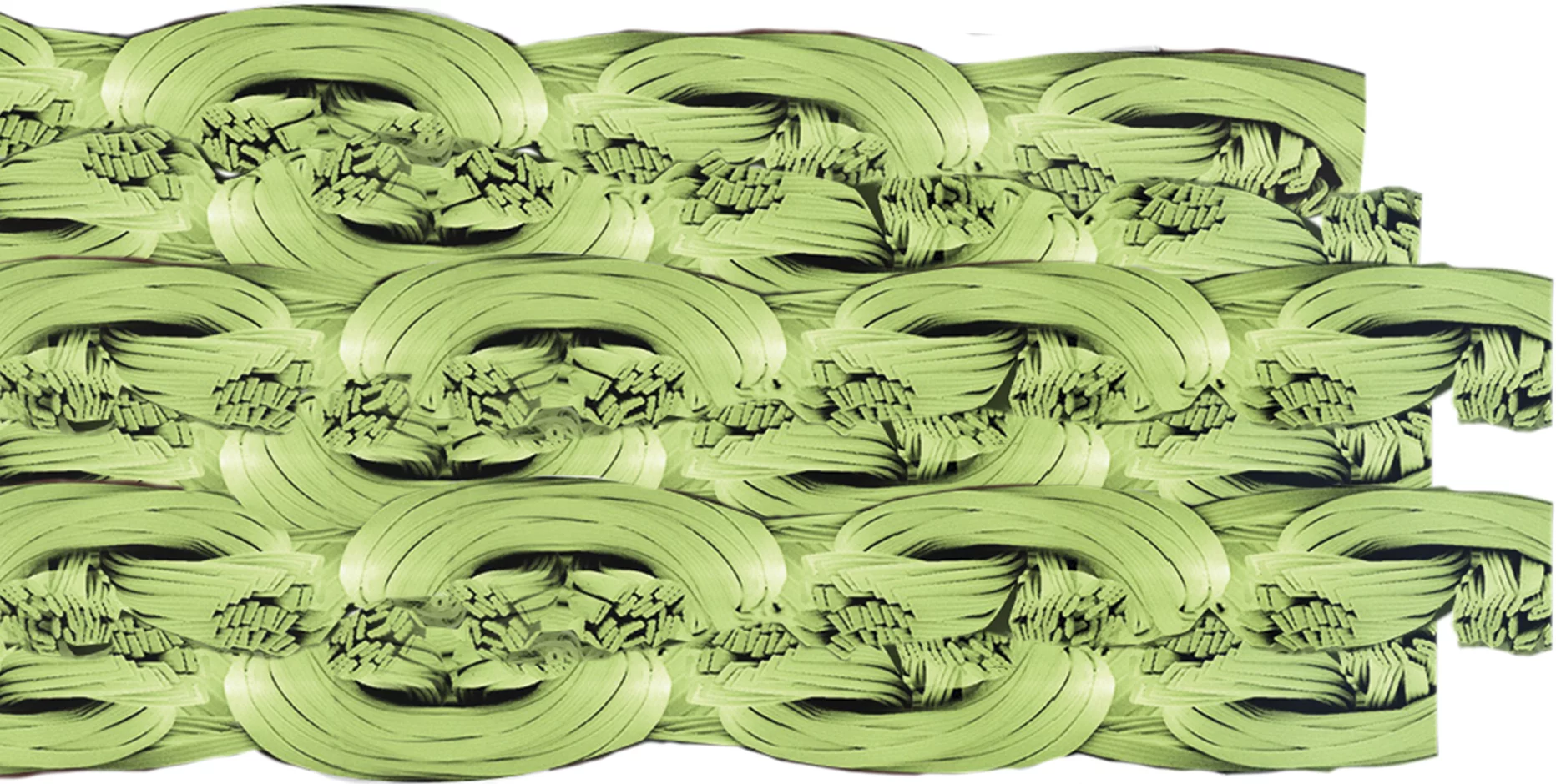 The yarn used in Climachill gets its cooling properties from the integrated titanium