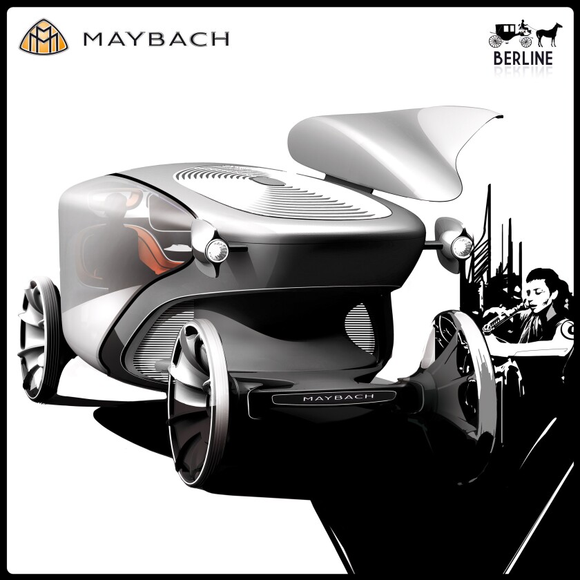 Maybach Berline perspective view (Image: Mercedes-Benz Interior Design Studio Germany)