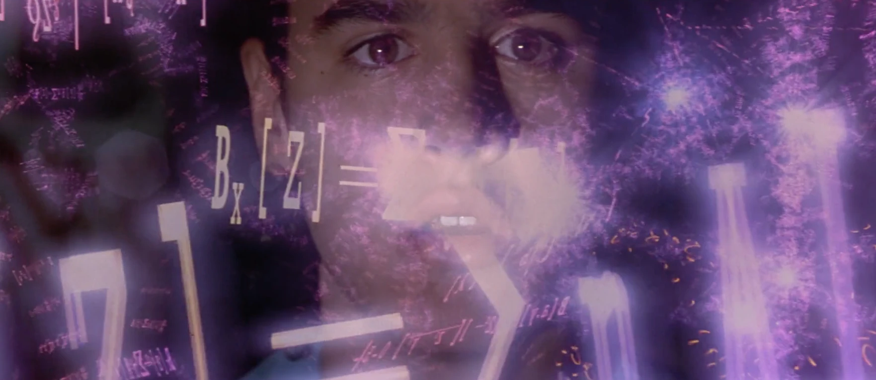 Mathematical equations means you are inside a computer in Hackers