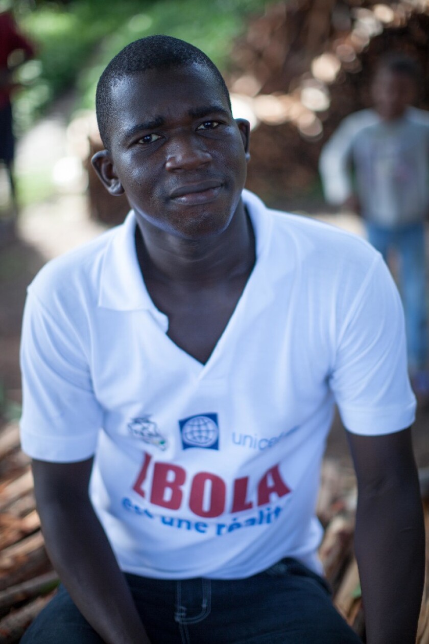 Mohamed Soumah, 27 years old, was the first person to receive the Ebola vaccine