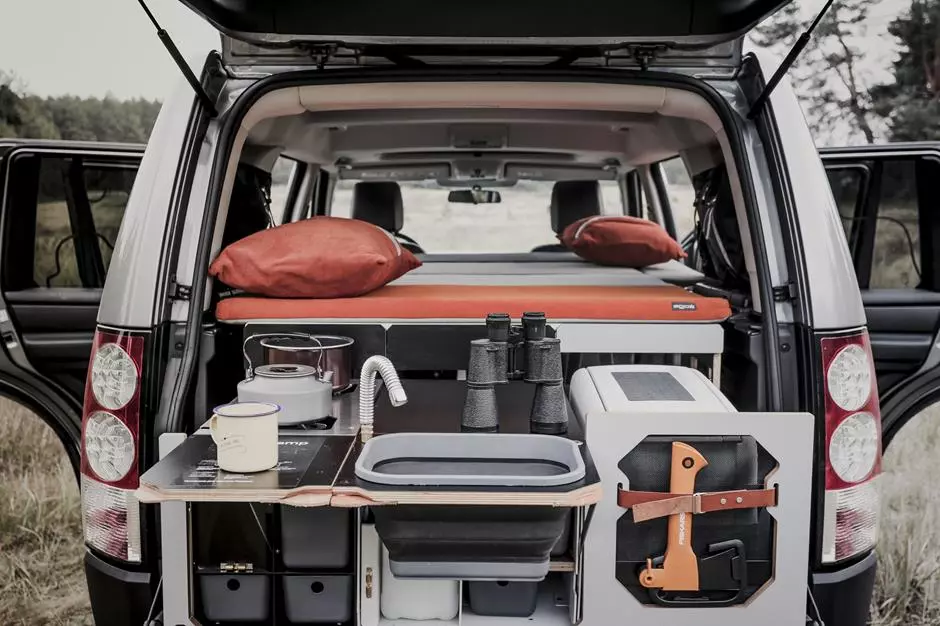 Larger than the Camper, the Supertramp has space for a fridge box on the right side