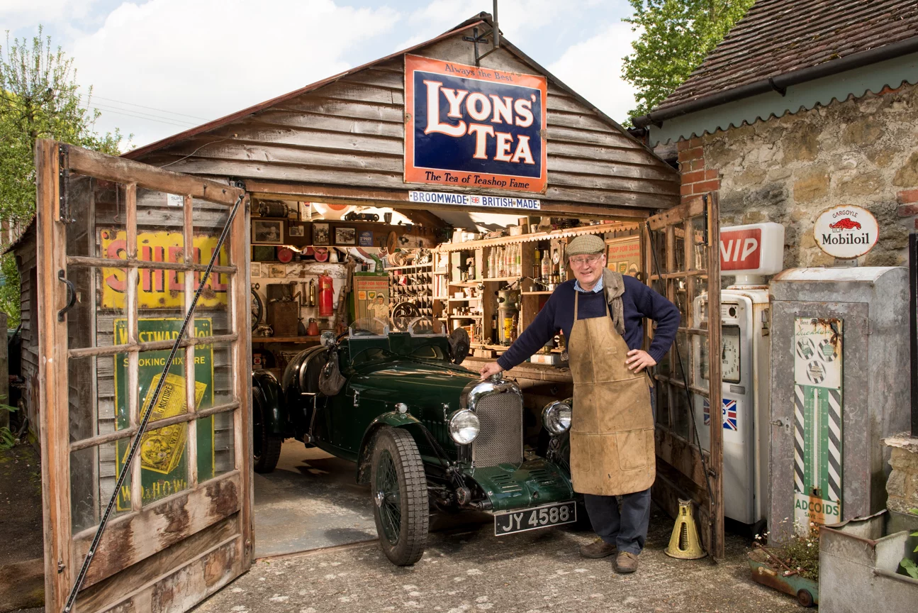 Lagonda Shed contains many items of classic car memorabilia