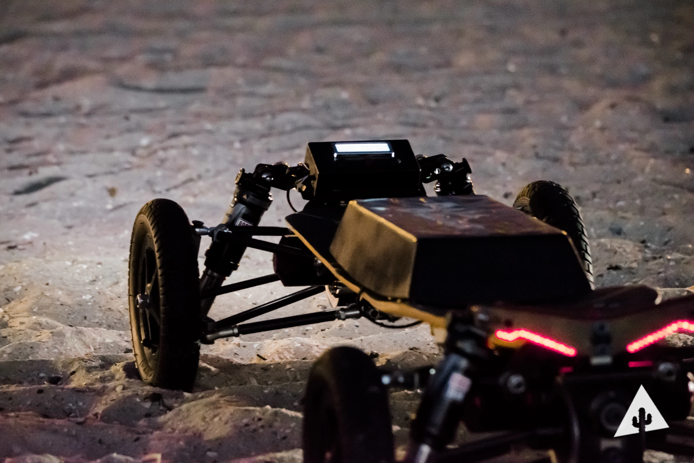A removable Lithium battery pack promises a range of at least 24 km, though the developers are aiming for at least 30 km by the time it rolls into production