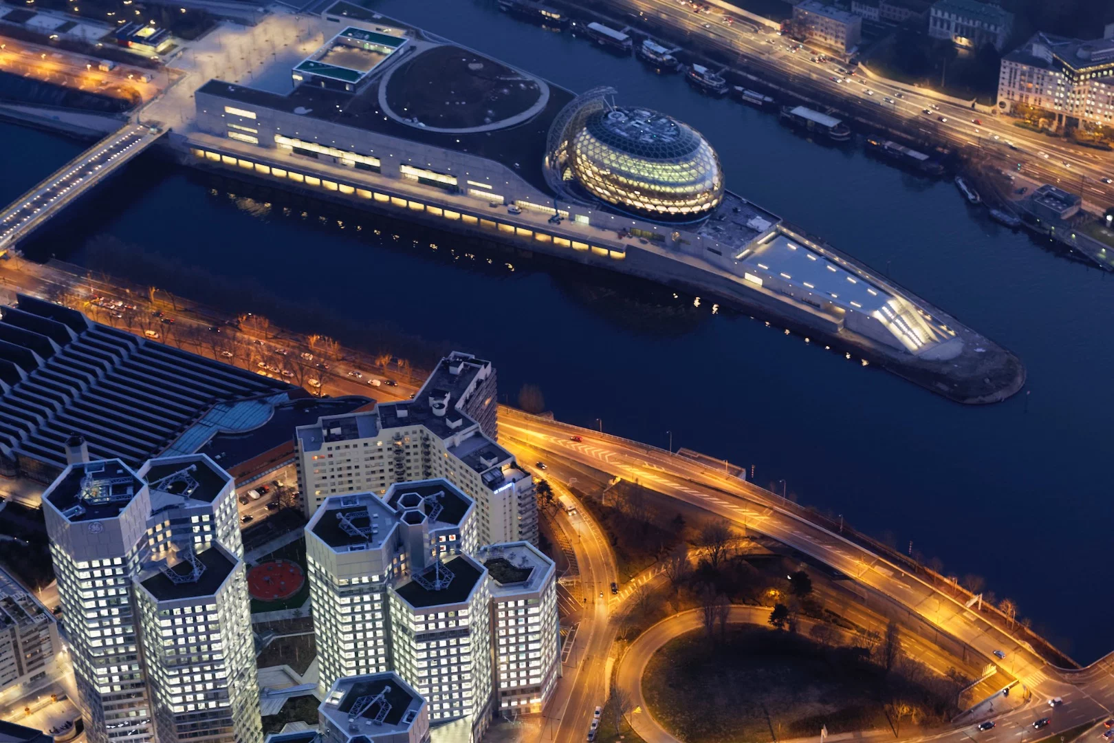 La Seine Musicale is located on an island in the center of Paris' Seine River