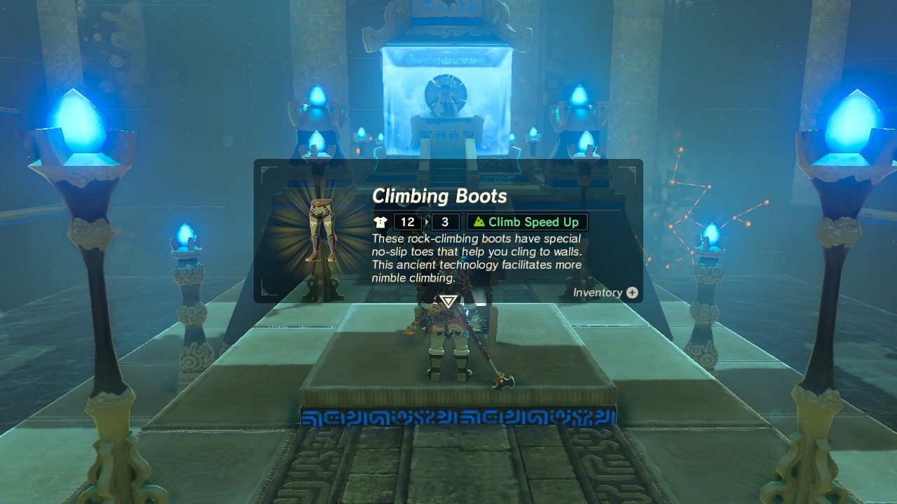 How to get the climbing gear in Breath of the Wild
