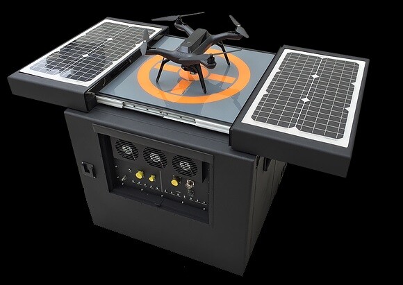 Dronebox nesting platform has been created to provide 24/7 autonomous capabilities to drones by supplying an automated recharging and storage station that can be left on site