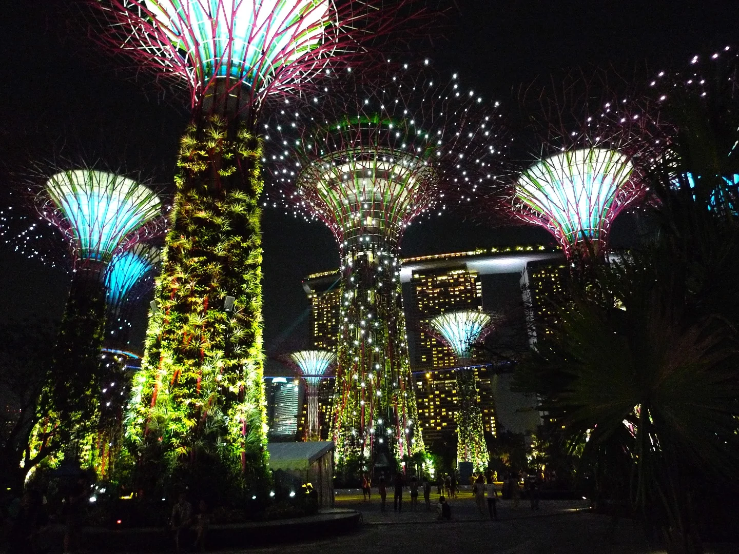 Completed in 2012, Gardens By The Bay in Singapore consist of several giant "Supertrees" home to exotic vertical gardens
