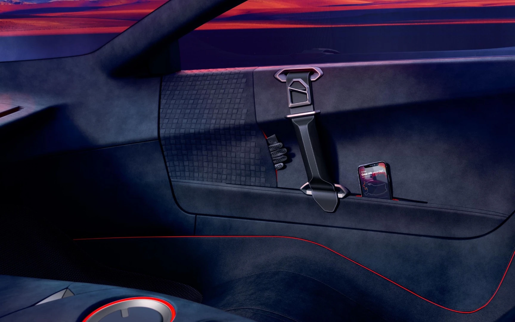 The pull handles are one of the few places you'll find leather