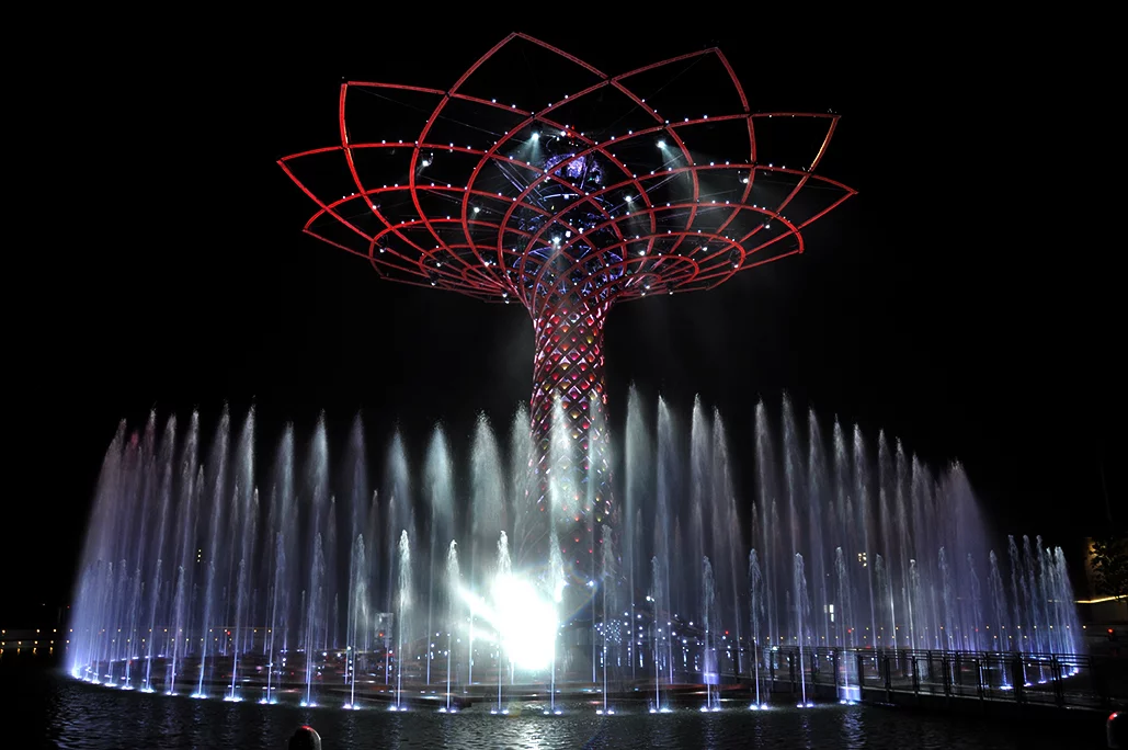 Fountain show surrounds the The Tree of Life