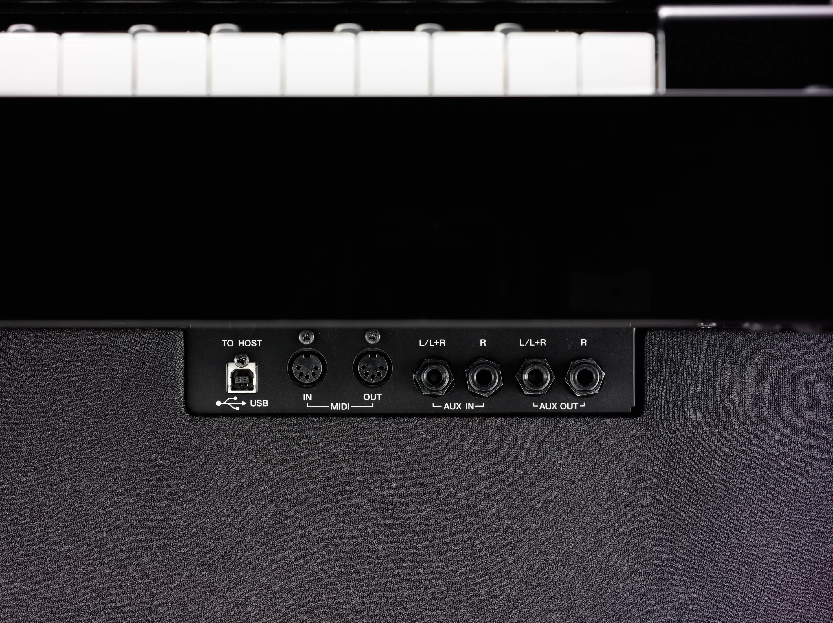 The NU1 offers auxiliary in and out, MIDI in and out, and USB