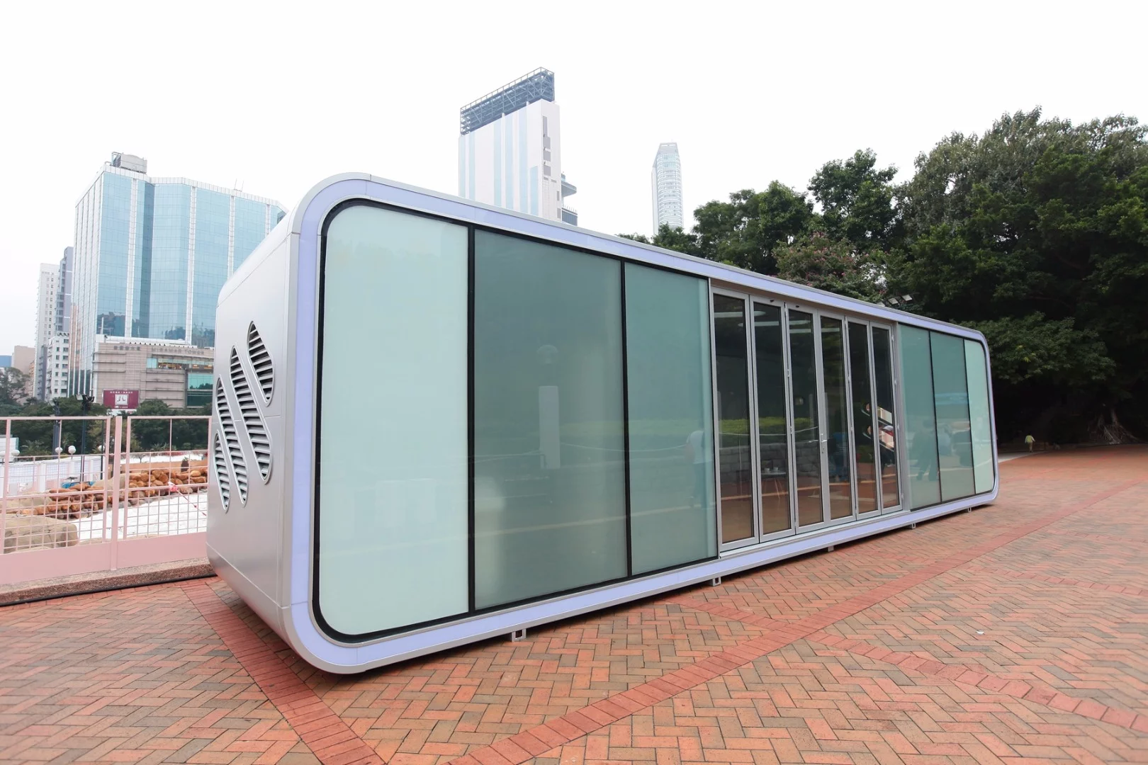 The Alpod's monocoque structure creates an open interior space with no columns