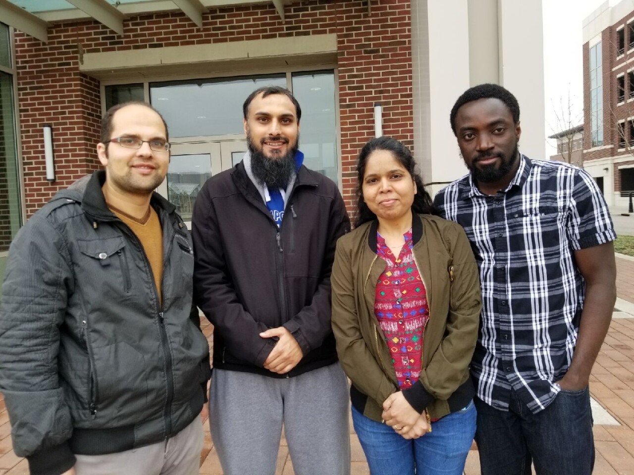 Some members of the Purdue research team, from left Nader Shawky Abutaleb, Haroon Mohammad, Neetu Dayal, and Clement Opoku-Temeng