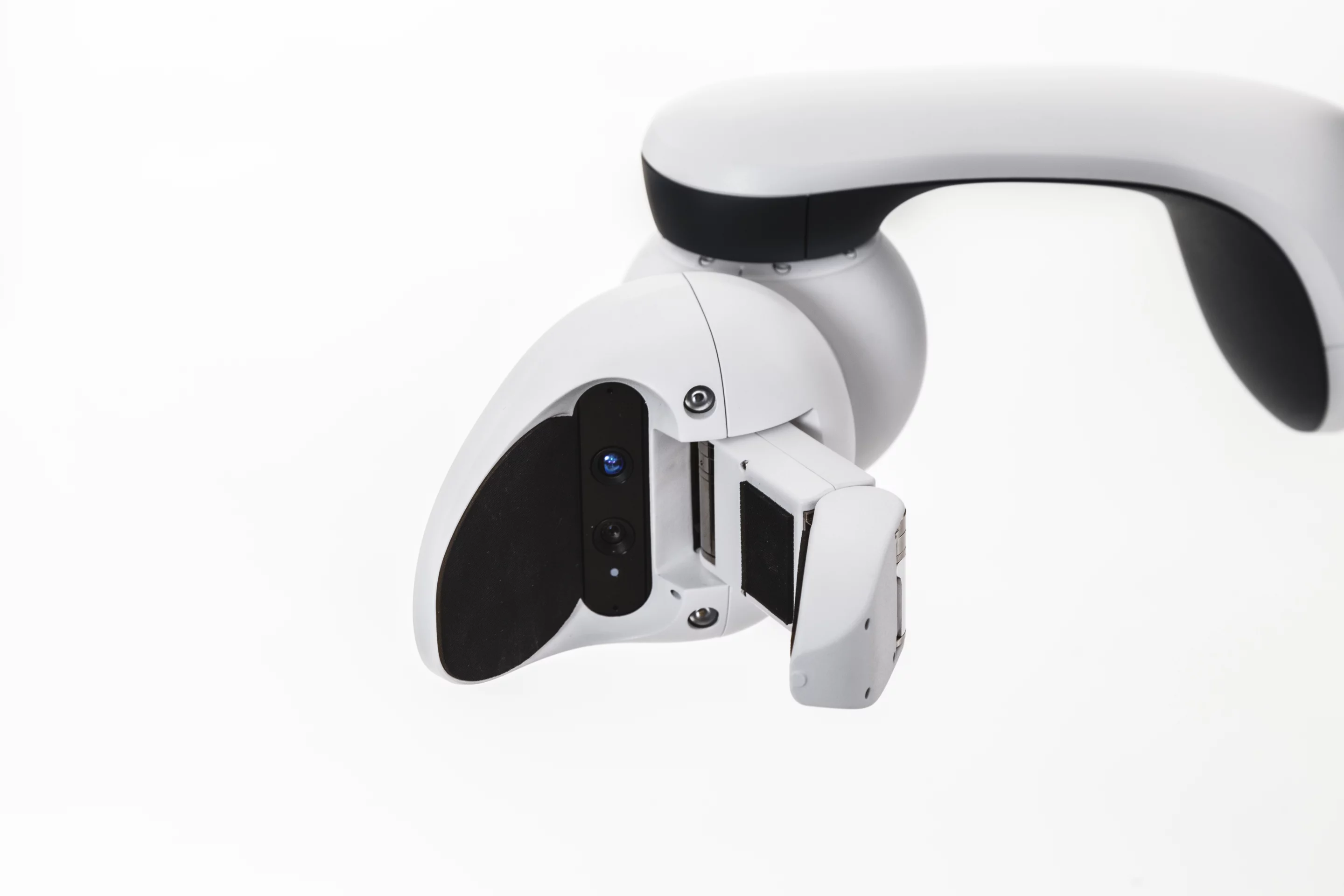 Two optional seven degrees-of-freedom arms include laser pointers and time-of-flight cameras