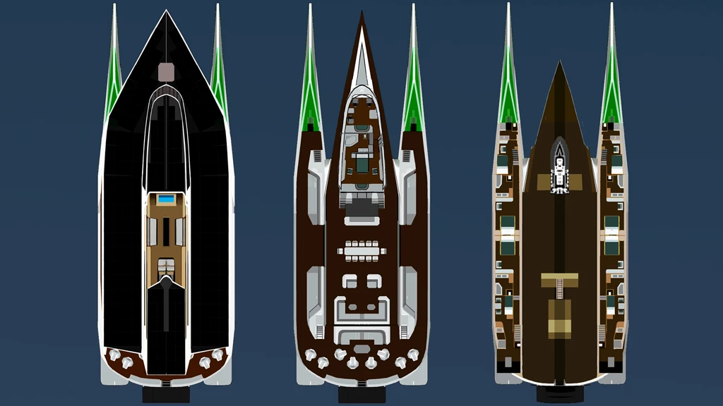 The self-sufficient Ocean Empire LSV superyacht from Sauter Carbon Offset Design