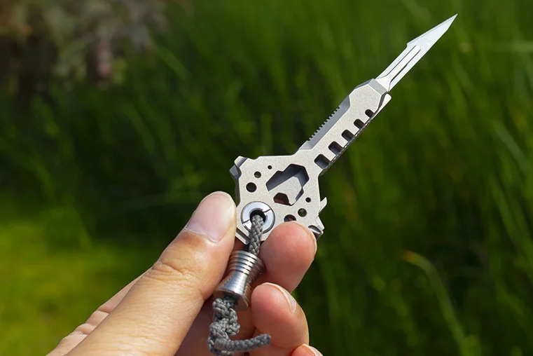 KeyMaster's blade features a locking mechanism to prevent injuries, and the blades are easily replaced