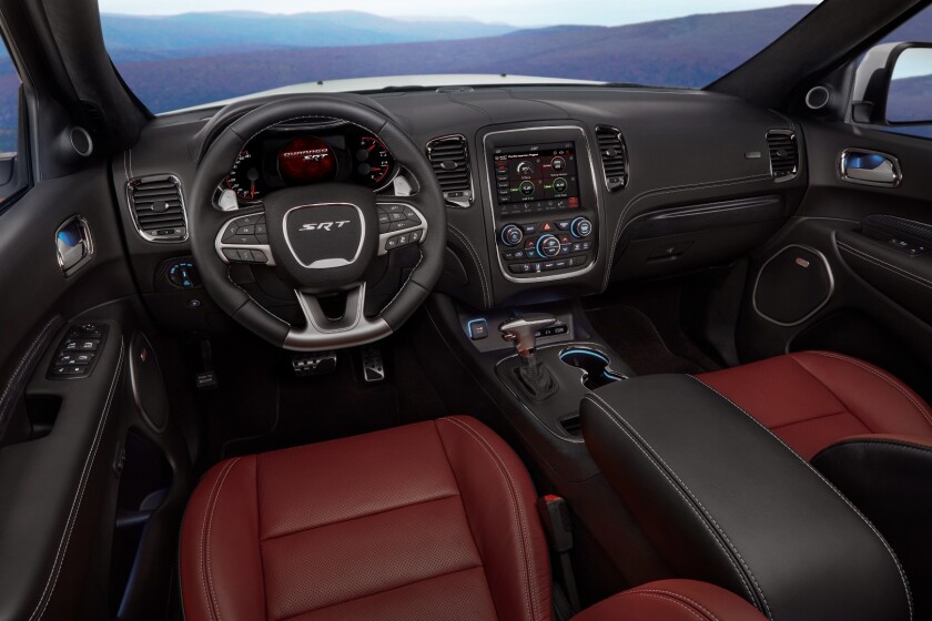 The interior of the 2018 Dodge Durango SRT has a few nuances that speak to its SRT upfitting, but is otherwise the comfortable, well-done Durango interior we're all familiar with