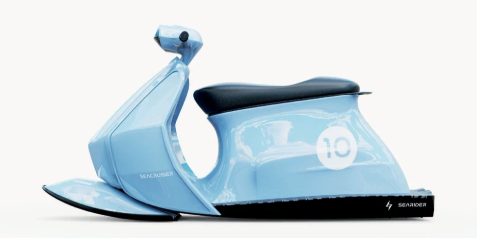 The more leisurely Searider, the Seacruiser is inspired by classic scooters