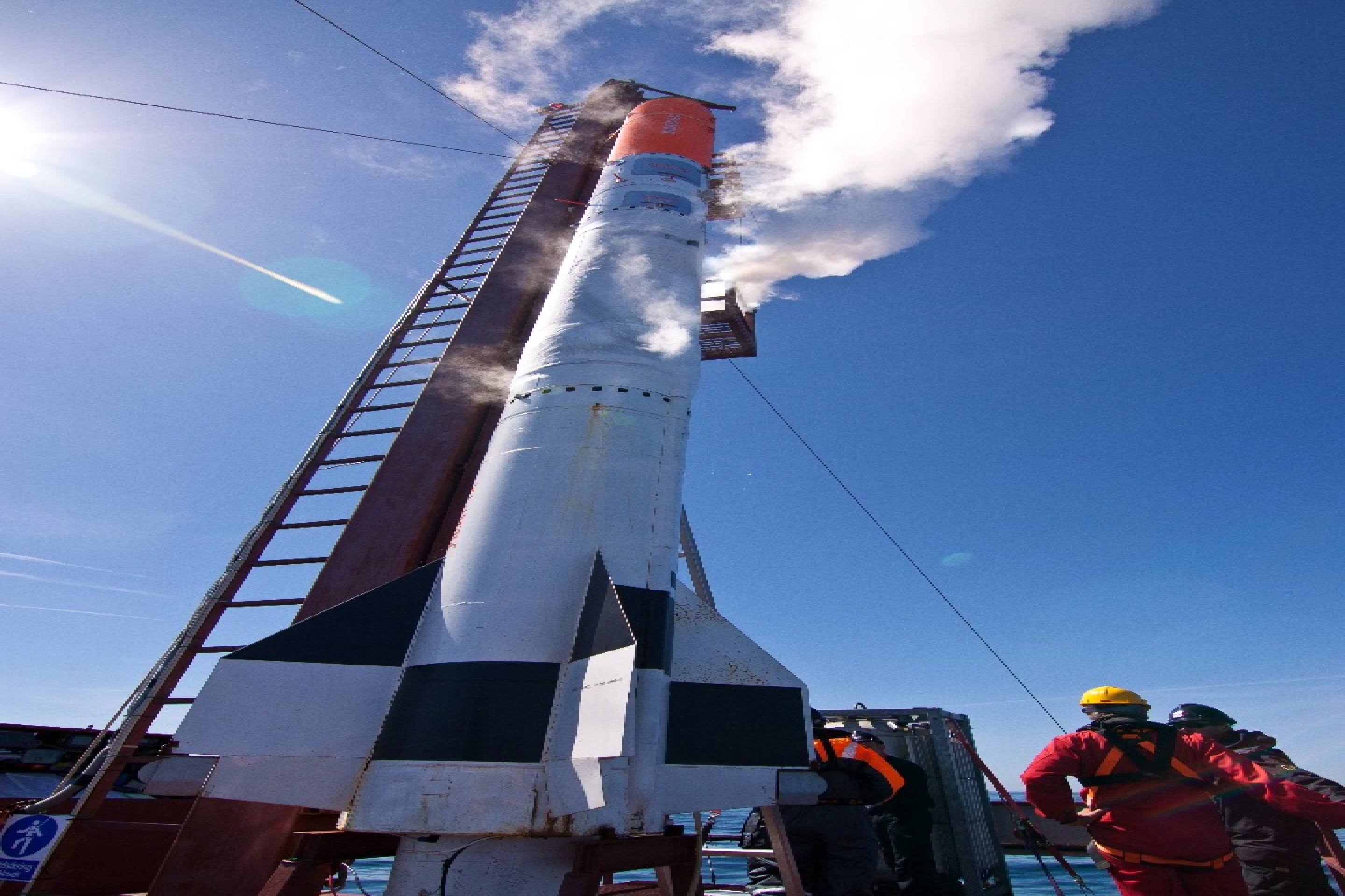 The Heat-1X rocket pictured ready to launch in 2011