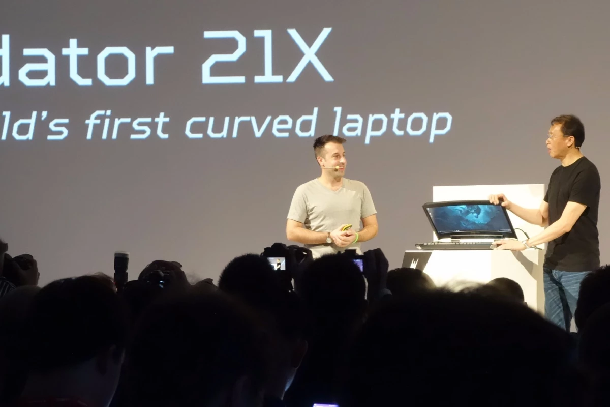 The world's first curved gaming laptop - the Predator 21 X - was on stage at IFA 2016