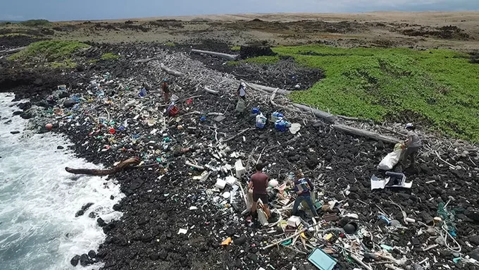 Collecting the waste for the installation