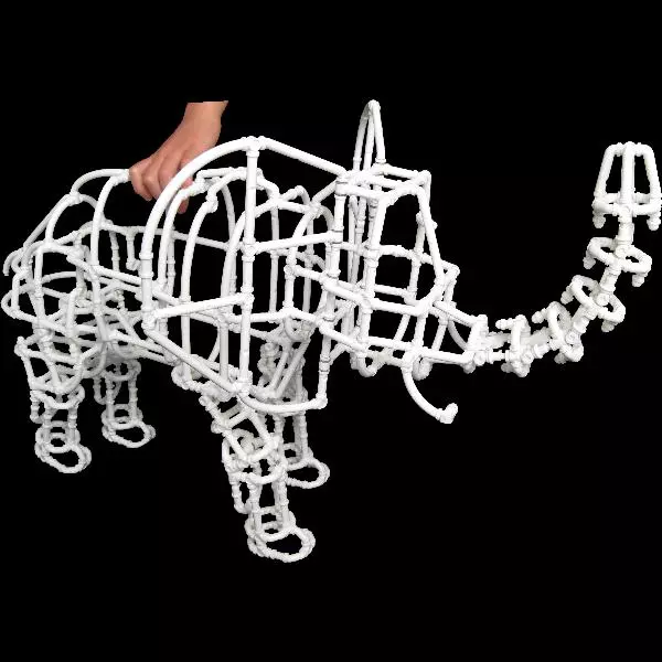 An elephant created with Crossbeams