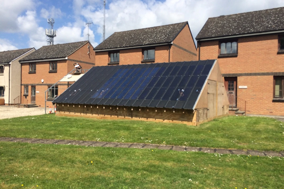The prototype hybrid solar system incorporates PV panels and flat heat pipes