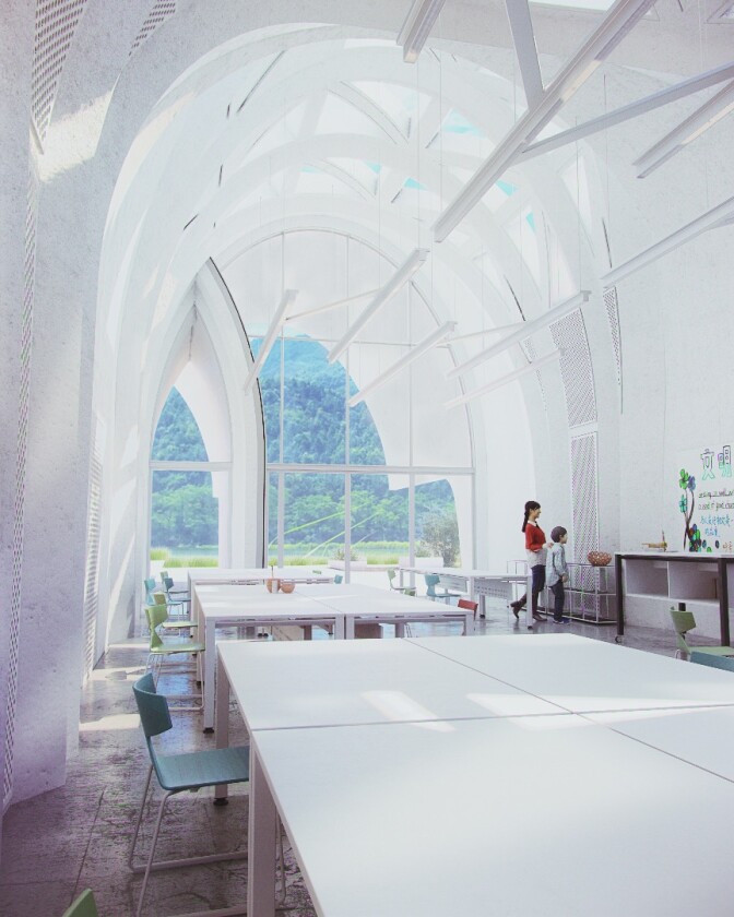 The Lushan Primary School project will actually include a school, a dormitory and some utility buildings